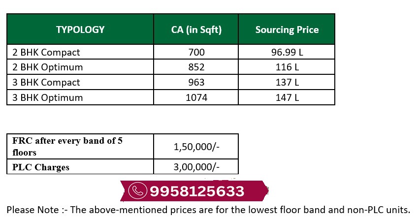 Godrej evergreen square price list new