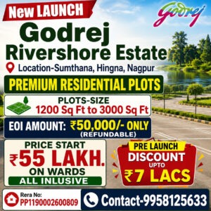 Godrej rivershore estate banner nagpur real estate new price